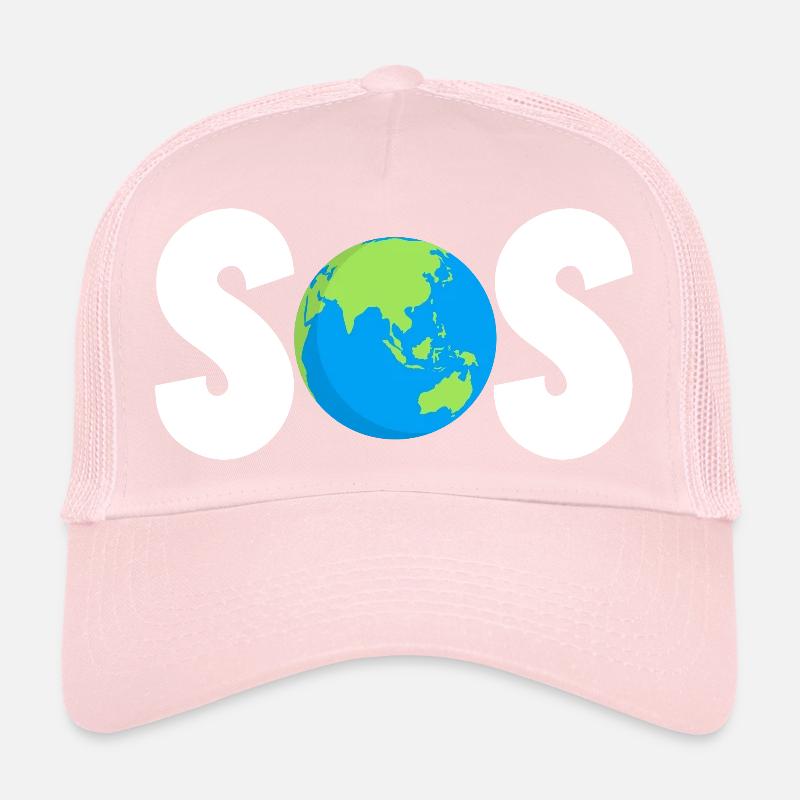sos Design for a ecology lover Trucker Cap