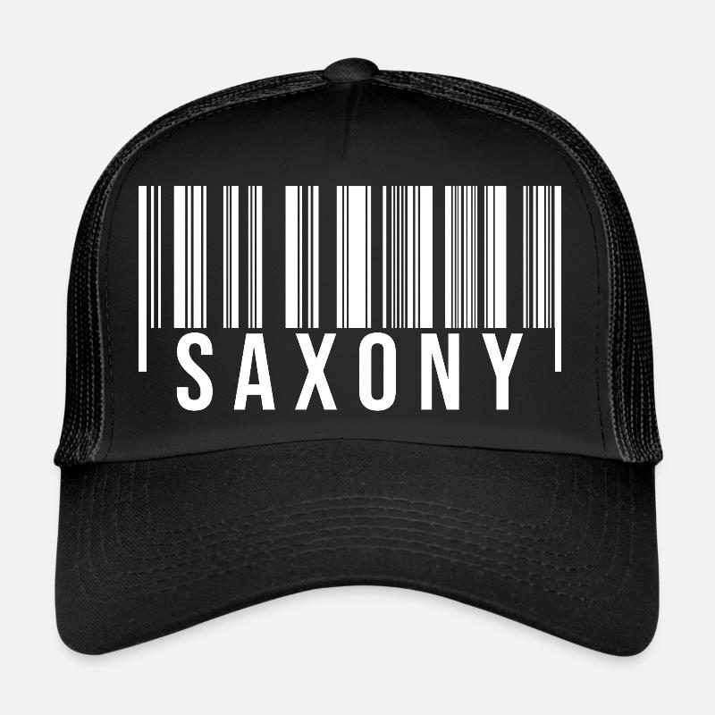 Sachsen Strichcode - Trucker Cap - Schwarz/Schwarz