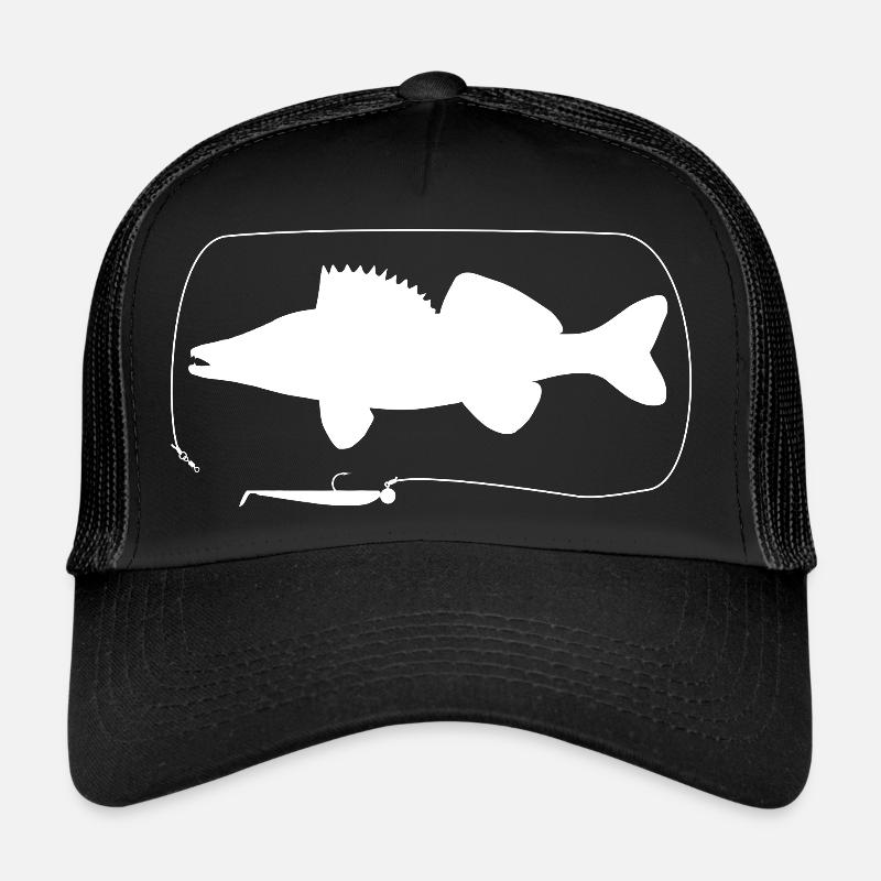 Zander mit Gummifisch Trucker Cap