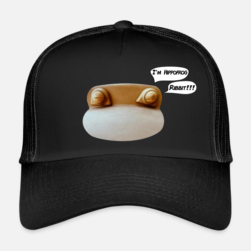 Nilpferd-Frosch - Trucker Cap - Schwarz/Schwarz