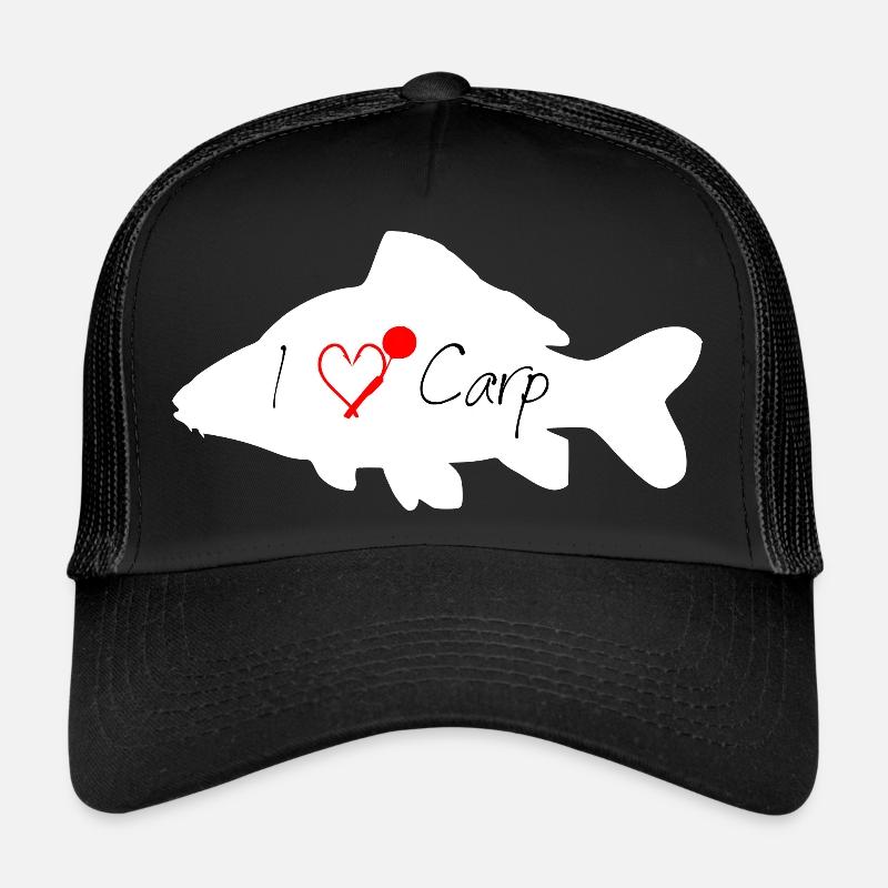 I love Carp white Trucker Cap