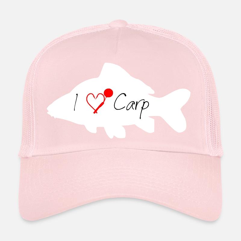 I love Carp white Trucker Cap