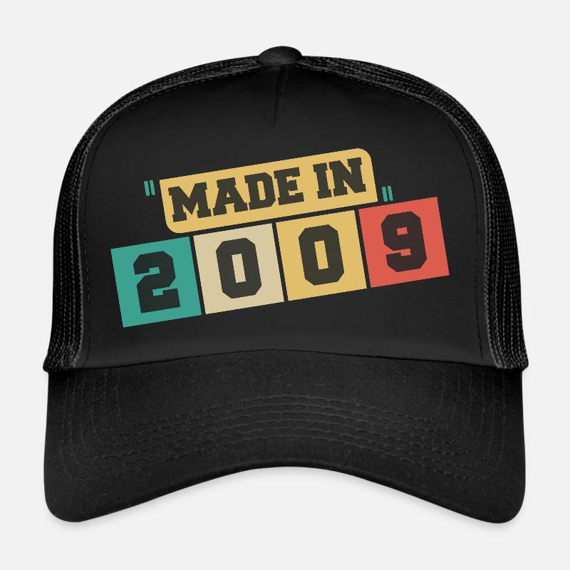 2009 anniversaire 2009 né en 2009 anniversaire Casquette trucker 
