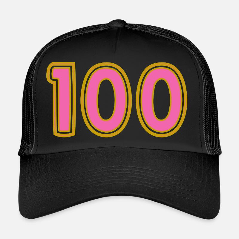 100. 100 ANS. 100e ANNIVERSAIRE. ANNIVERSAIRE 100 - Casquette trucker - noir/noir