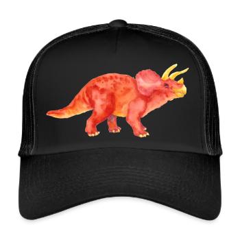 Triceratops - Trucker Cap - Schwarz/Schwarz - Vorne