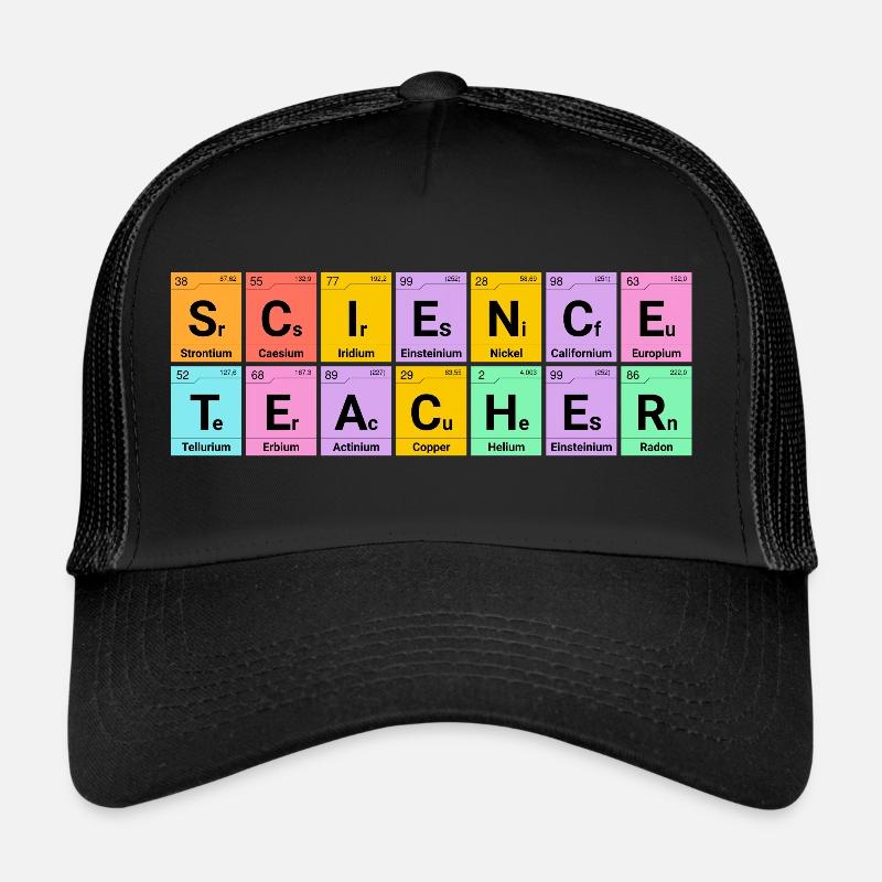enseignant science éléments chimiques cadeau Casquette trucker 