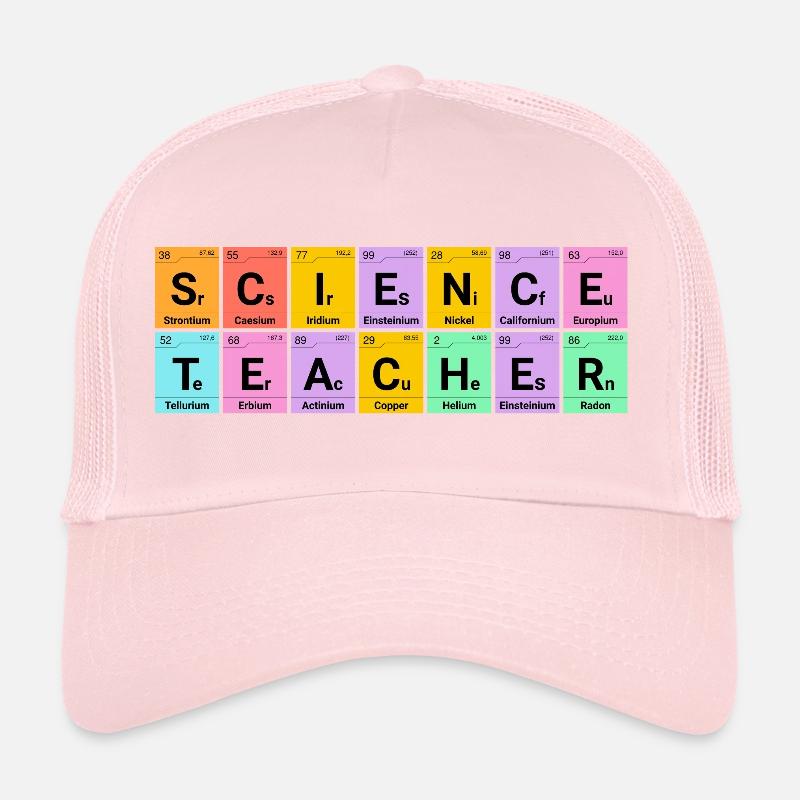 enseignant science éléments chimiques cadeau Casquette trucker 