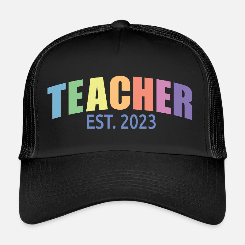 Enseignant Est. 2023 Diplôme d’enseignant Cadeau d’enseignant Casquette trucker 
