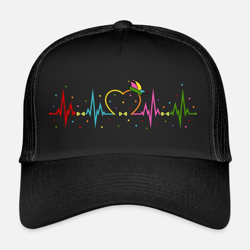 Carnaval Confetti Heartbeat Casquette trucker 