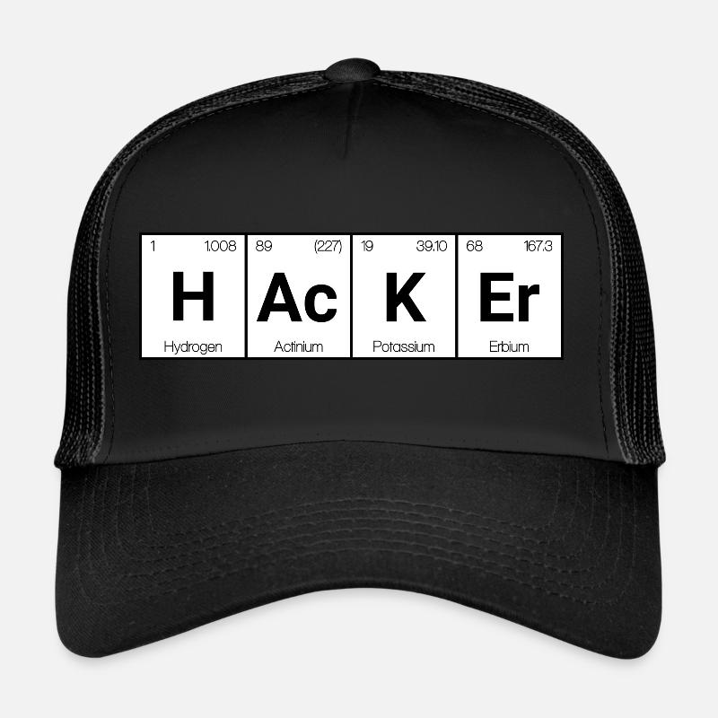 Hacker - Trucker Cap - Schwarz/Schwarz