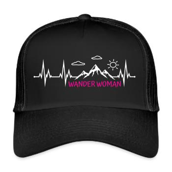 Wander Woman Wanderwoman - Trucker Cap - Schwarz/Schwarz - Vorne
