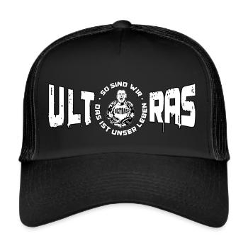 Ultras Motiv So sind wir das ist unser Leben - Trucker Cap - Schwarz/Schwarz - Vorne