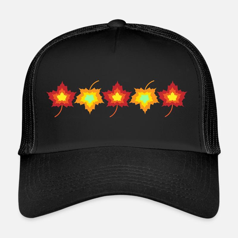 Feuilles d'érable colorées Casquette trucker 