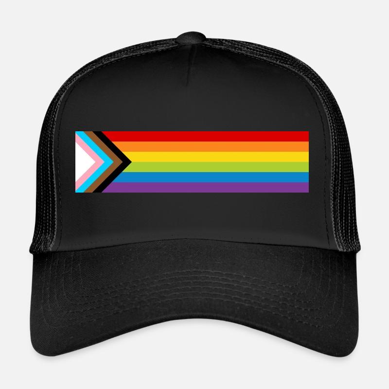 LGBTQ+ Pride Flag Neue Regenbogen Progress Flagge Trucker Cap