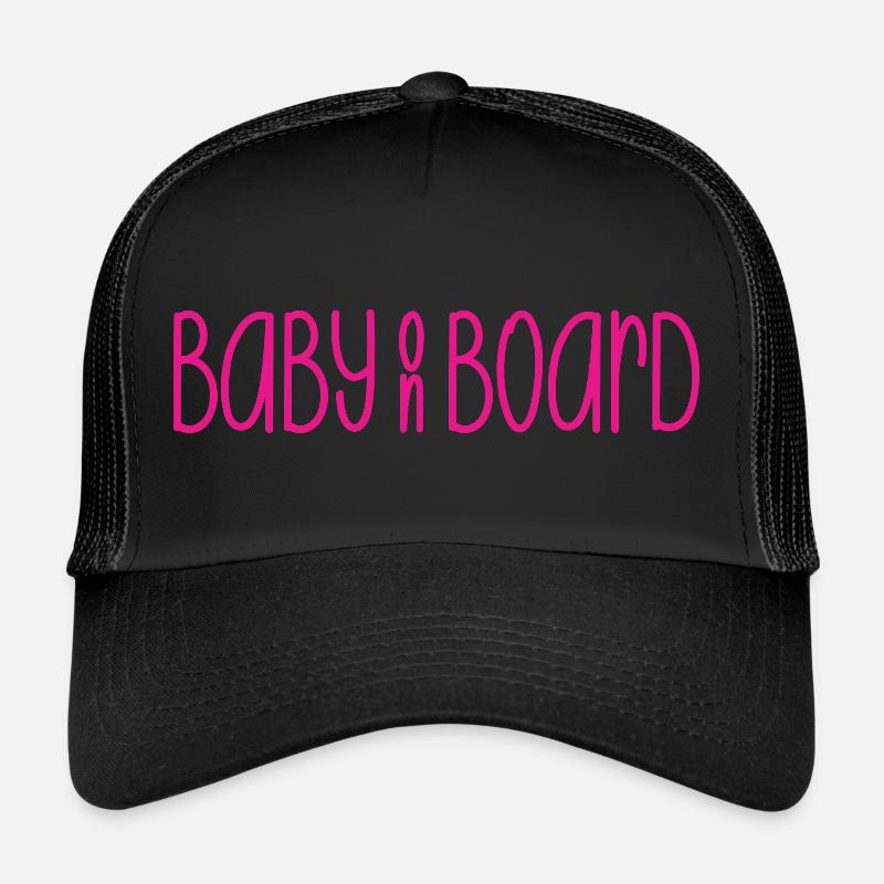 Baby on Board - Trucker Cap - Schwarz/Schwarz