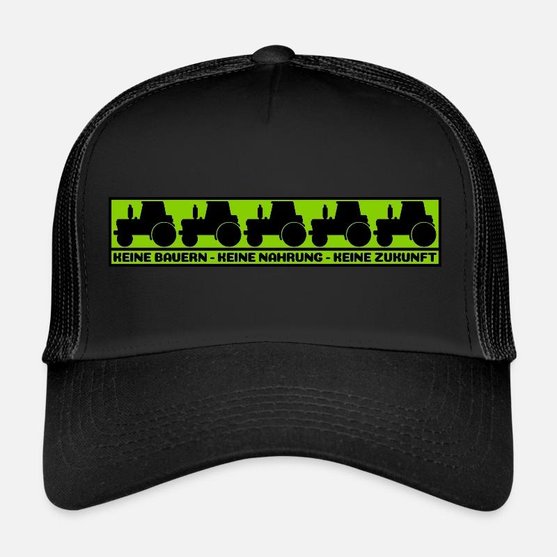 Bauerndemo Landwirtschaft Bauern Protest Sprüche - Trucker Cap - Schwarz/Schwarz