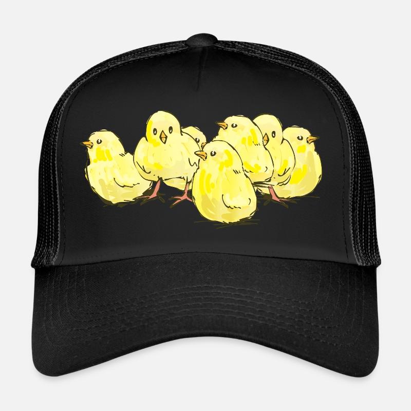 Huhn,hünchen,küken - Trucker Cap - Schwarz/Schwarz