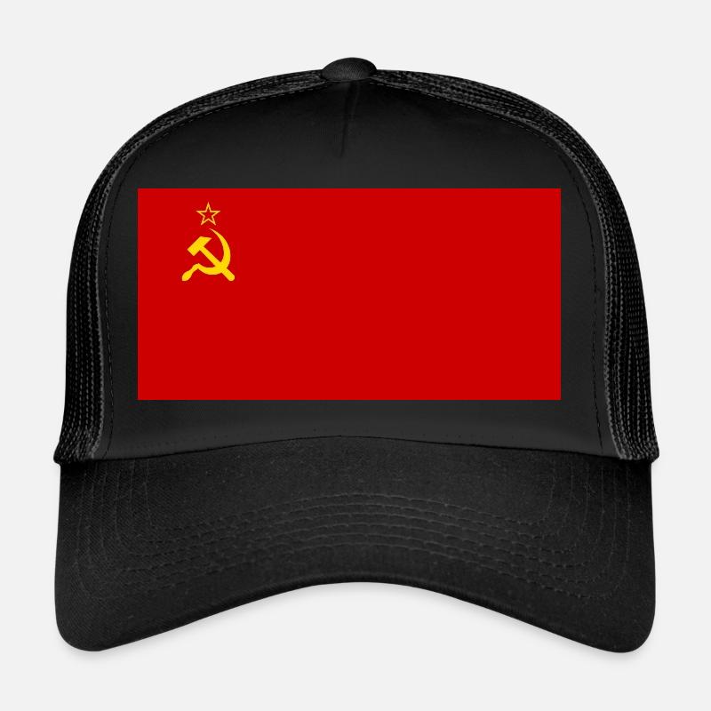 Soviet Union flag - Trucker Cap - black/black
