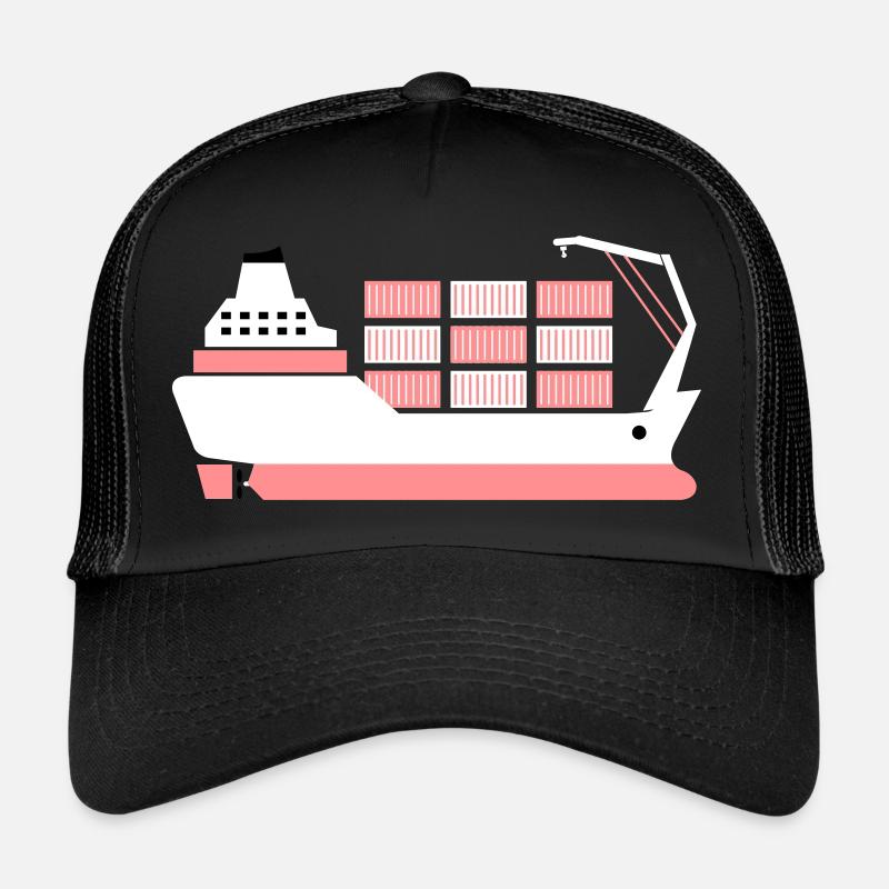 container ship pink Trucker Cap