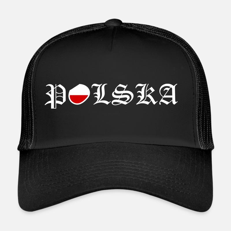 Polen - Trucker Cap - Schwarz/Schwarz
