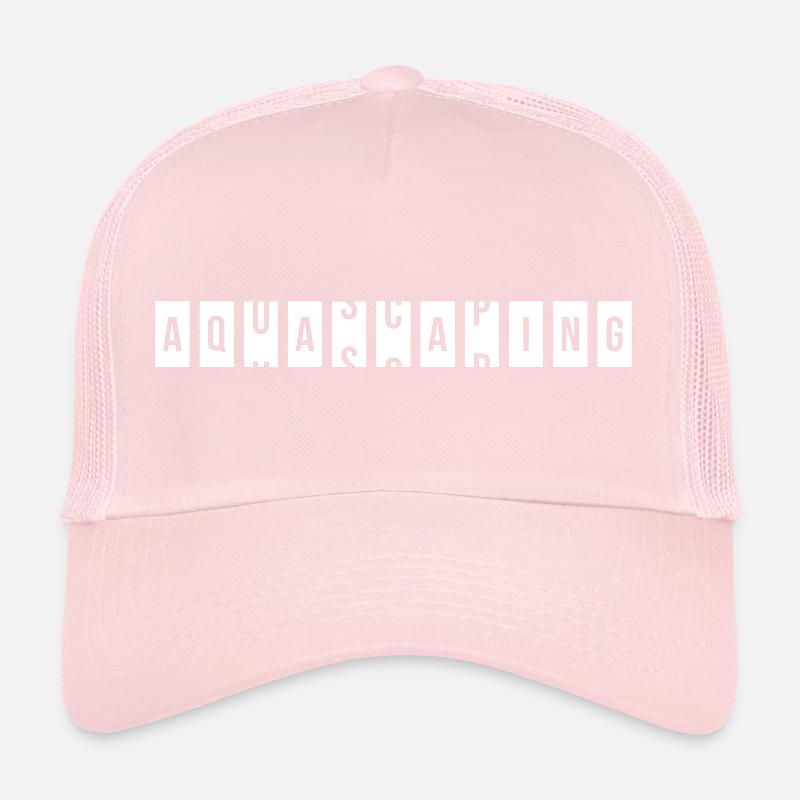 Aquascaping Fish Keeping Rolling Text Casquette trucker 