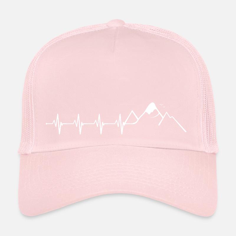 Mountain EKG Heartbeat Trucker Cap
