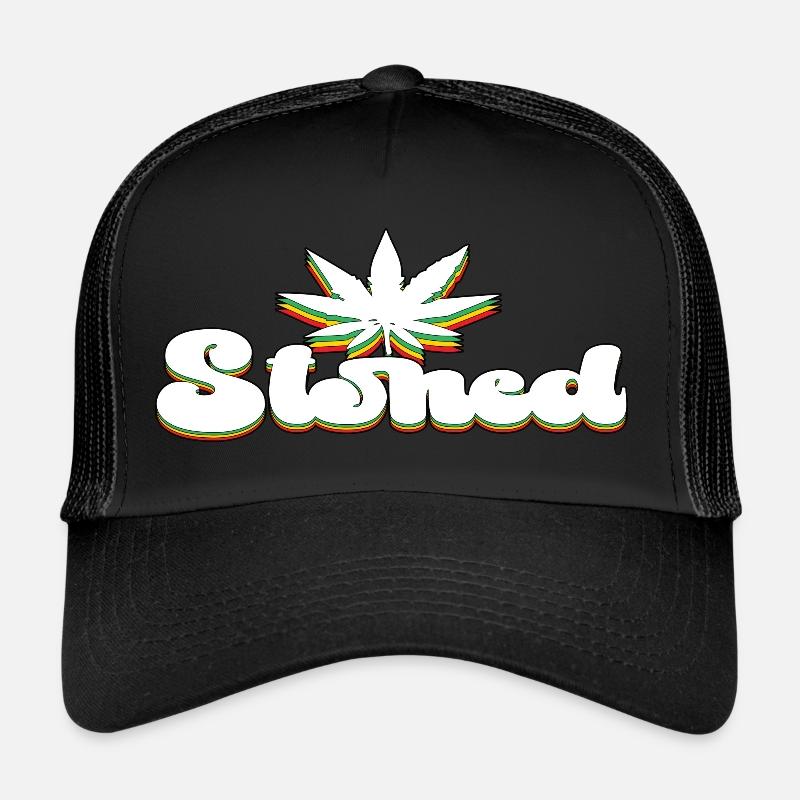 Stoned Weed Leaf Trucker Cap