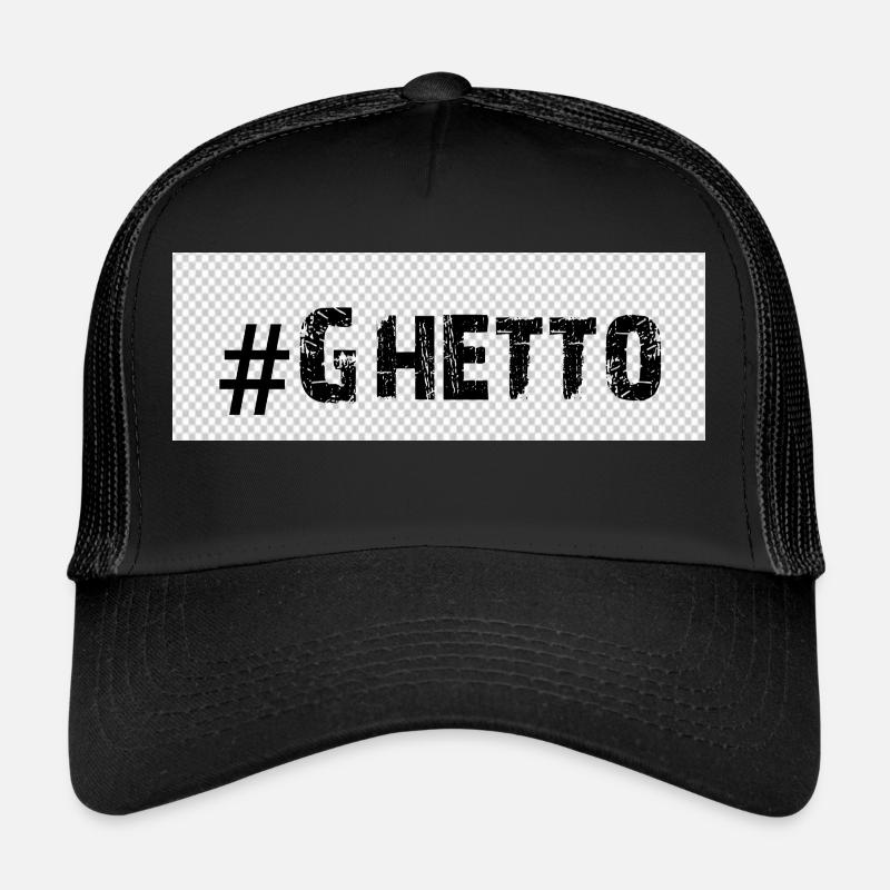 Ghetto - Casquette trucker  - noir/noir