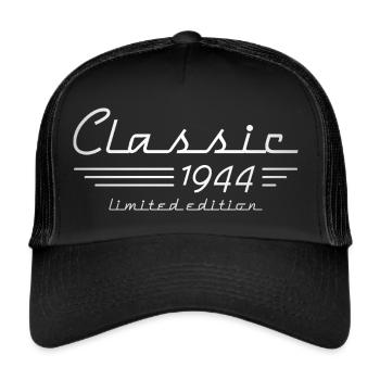 Stylish 80th Birthday Auto Owner, Classic 1944 - Trucker Cap - black/black - Front