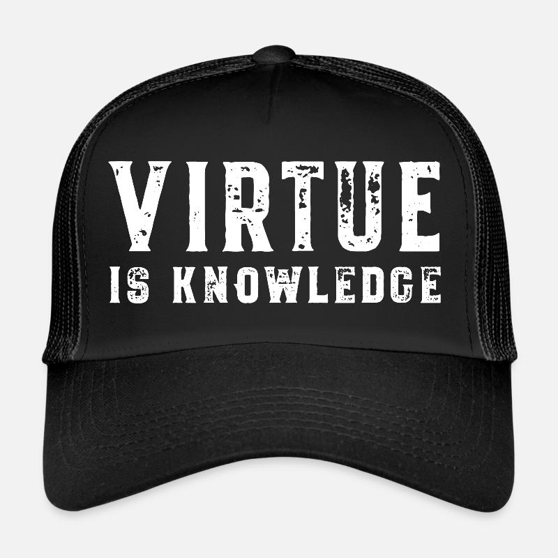 La vertu est la connaissance Socrate La vertu est la connaissance Casquette trucker 