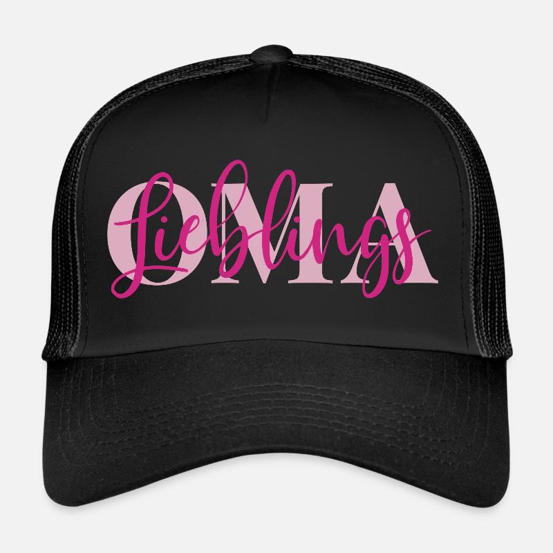 Lieblingsoma - Trucker Cap - Schwarz/Schwarz
