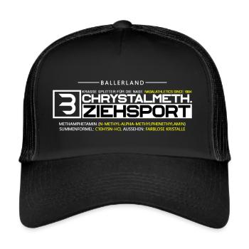 Chrystal Meth Ziehsport - Trucker Cap - Schwarz/Schwarz - Vorne