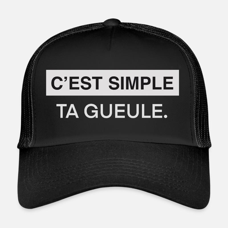Ta gueule - Casquette trucker  - noir/noir