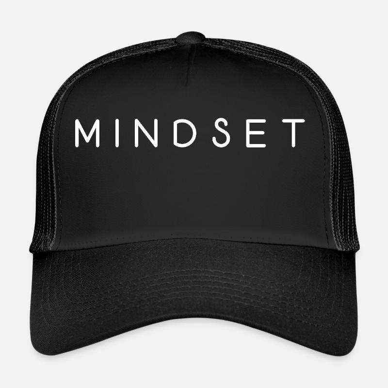 Mindset Spruch Persönlichkeitsentwicklung Leben - Trucker Cap - Schwarz/Schwarz