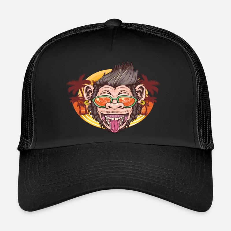 Cool monkey beach gift Trucker Cap
