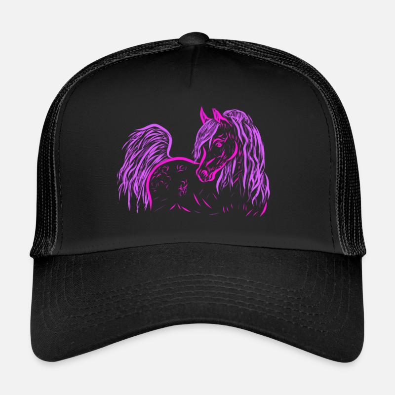 Rose arabe - Casquette trucker  - noir/noir