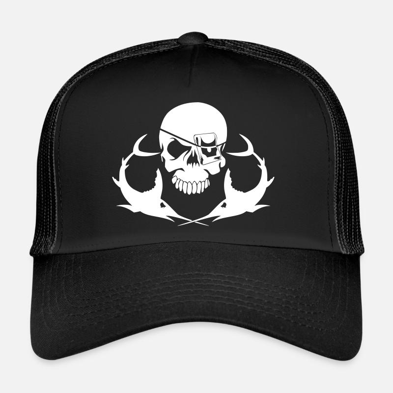 Swordfish Jolly Roger Trucker Cap