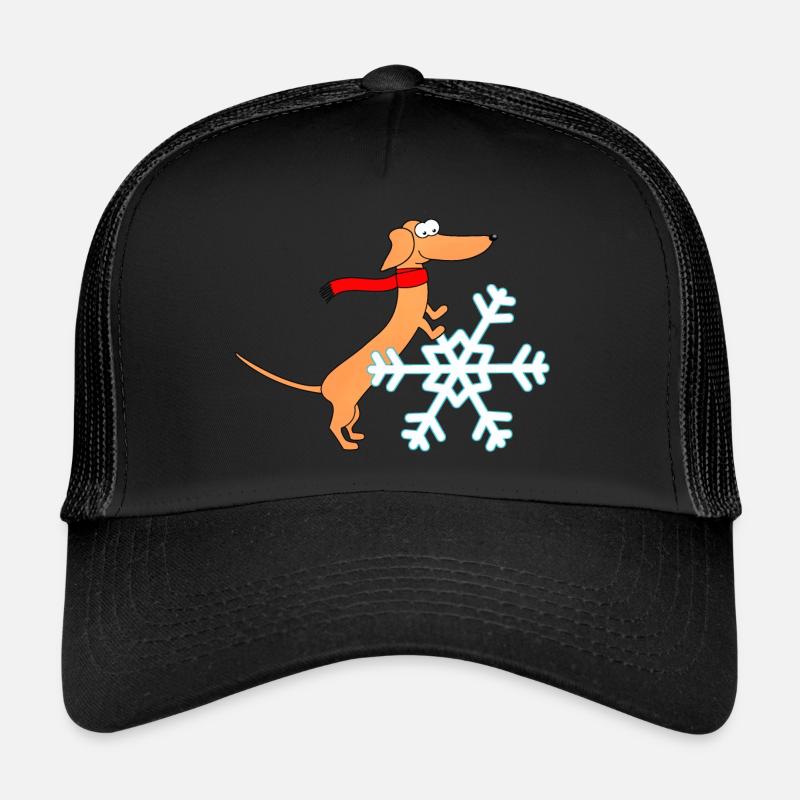 Dackel, Schneestern, Winter Trucker Cap