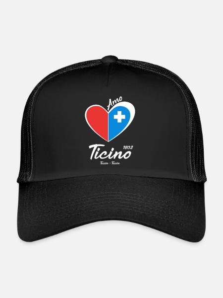 Canton Ticino - Trucker Cap - Schwarz/Schwarz