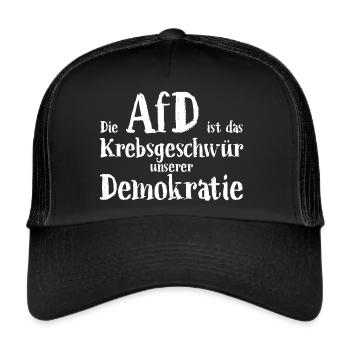 AfD ist ein Krebsgeschwür - Trucker Cap - Schwarz/Schwarz - Vorne
