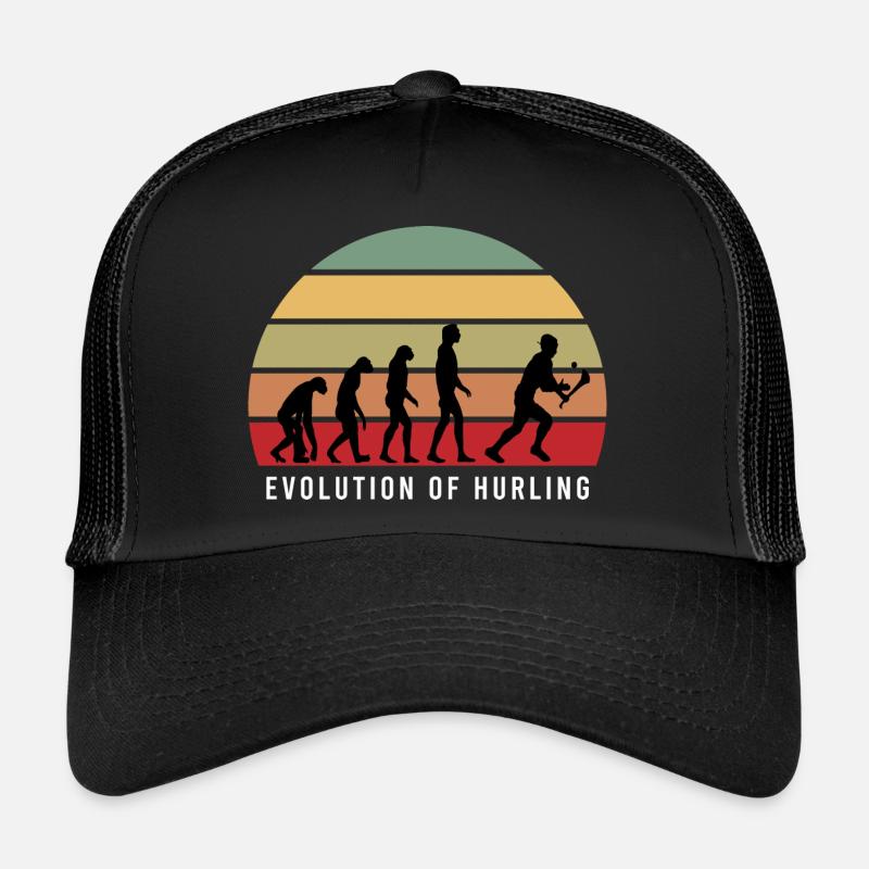 The Evolution of Hurling - Casquette trucker  - noir/noir