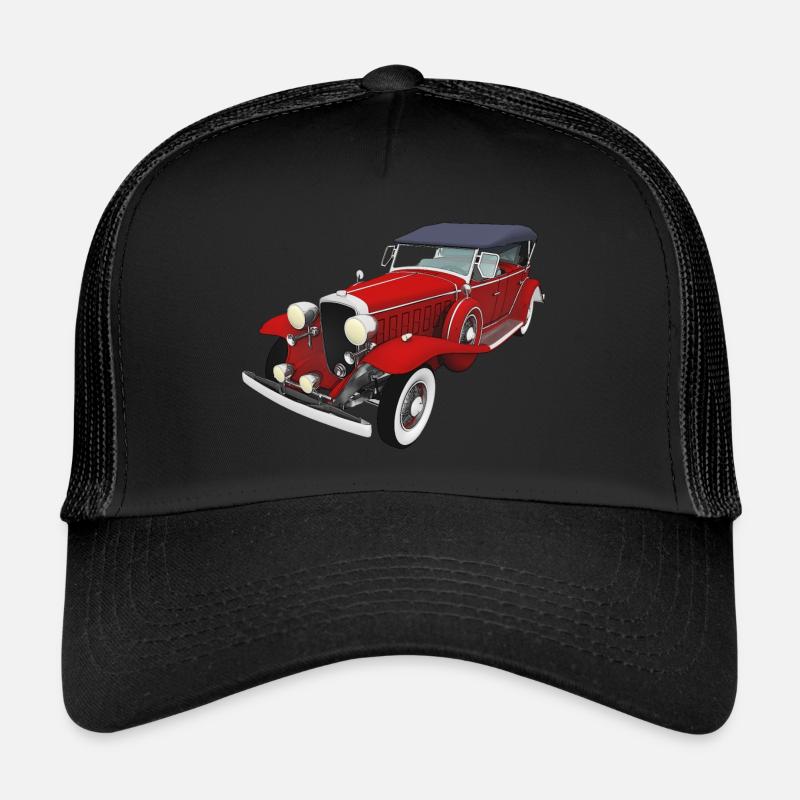 Oldtimer, Auto, Automobil - Trucker Cap - Schwarz/Schwarz