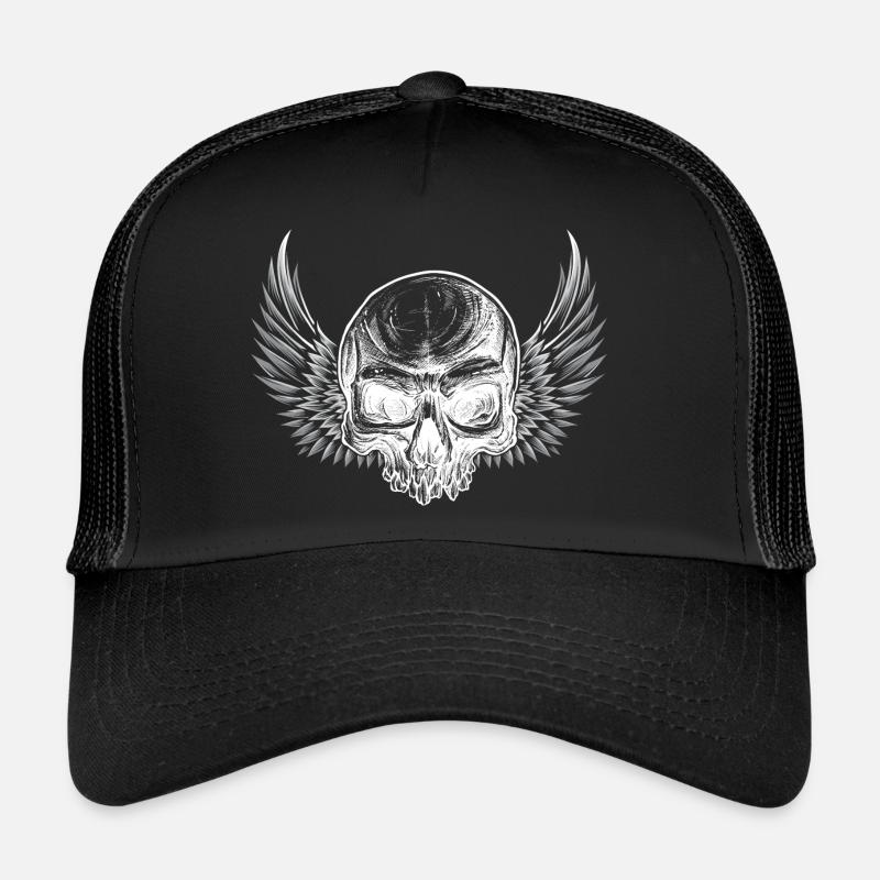 crâne grunge ailes Casquette trucker 