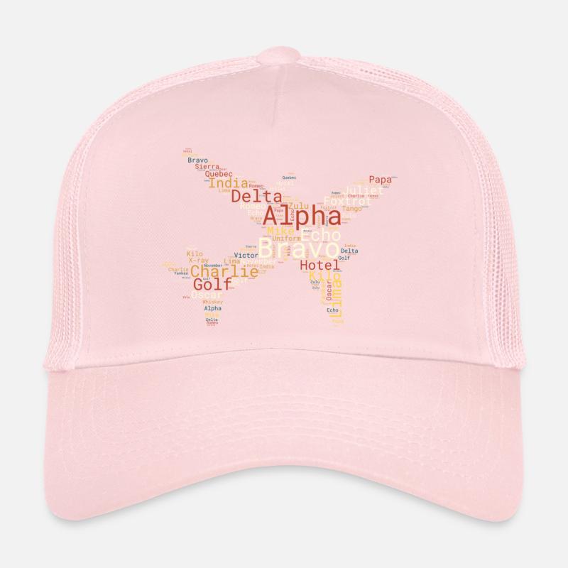 Plane Phonetic Alphabet, Airplane Pilot Flying Trucker Cap