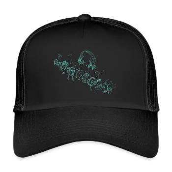 Technical Headphones HiFi Illustration - Trucker Cap - black/black - Front