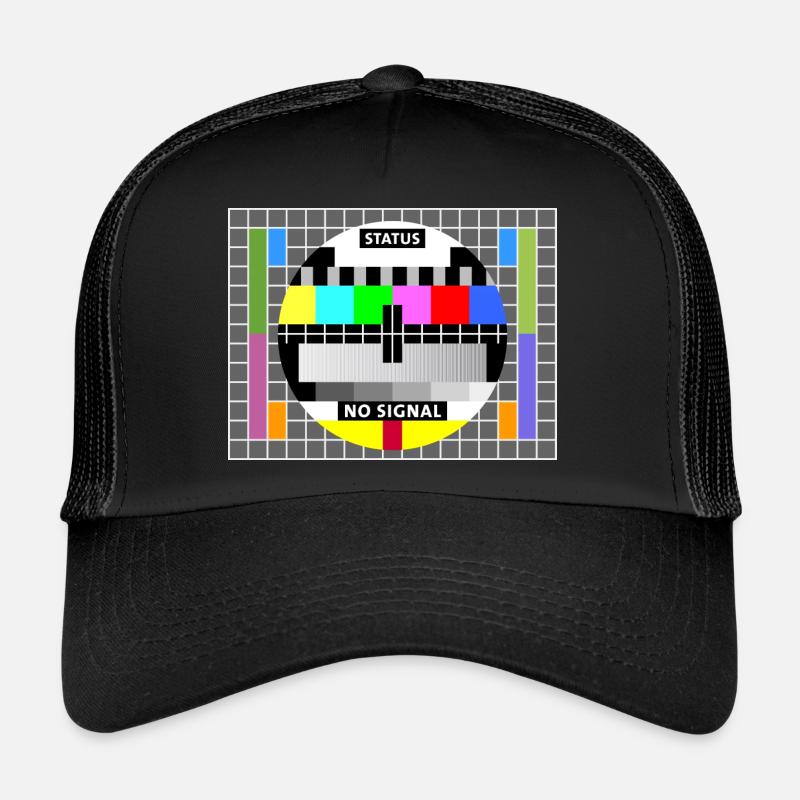 Test Image Status no signal Screen Display Geek Trucker Cap