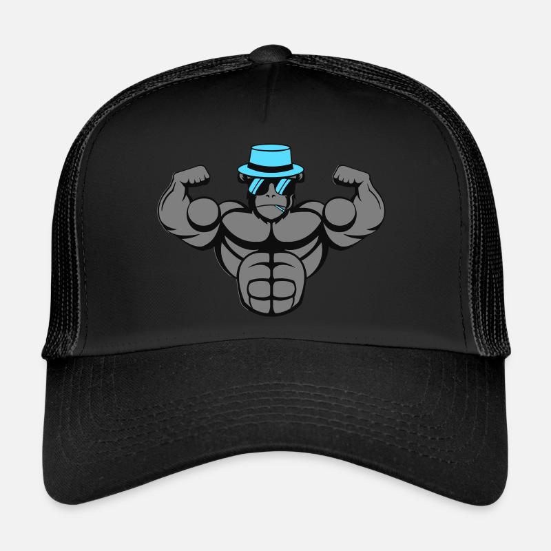 Strong Gorilla - Trucker Cap - Schwarz/Schwarz