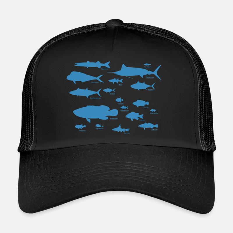 Marine Fish 01 - Trucker Cap - black/black