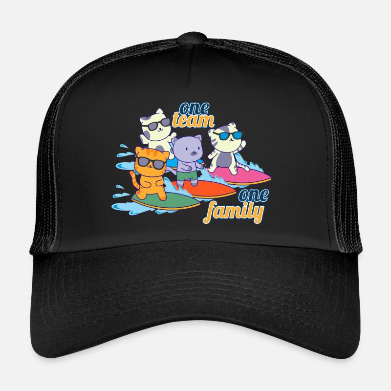 équipe famille chat surf chef mère Casquette trucker 