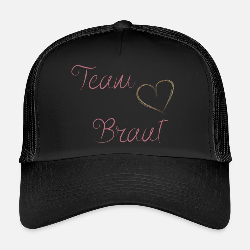 Team Braut - Trucker Cap - Schwarz/Schwarz